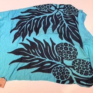 Tropical Blue and Black Scarf